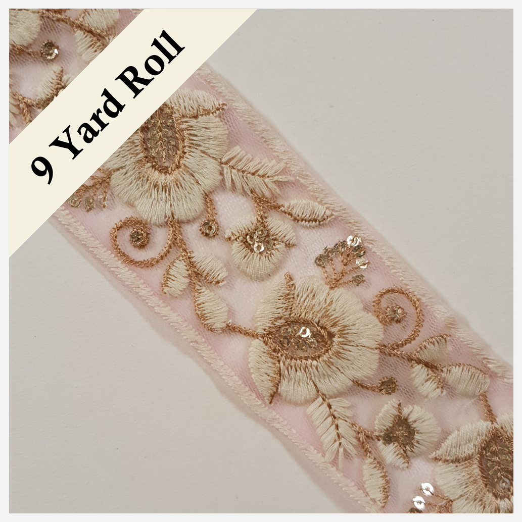 Embroidered Trim - ROLL - (ITR-1433)