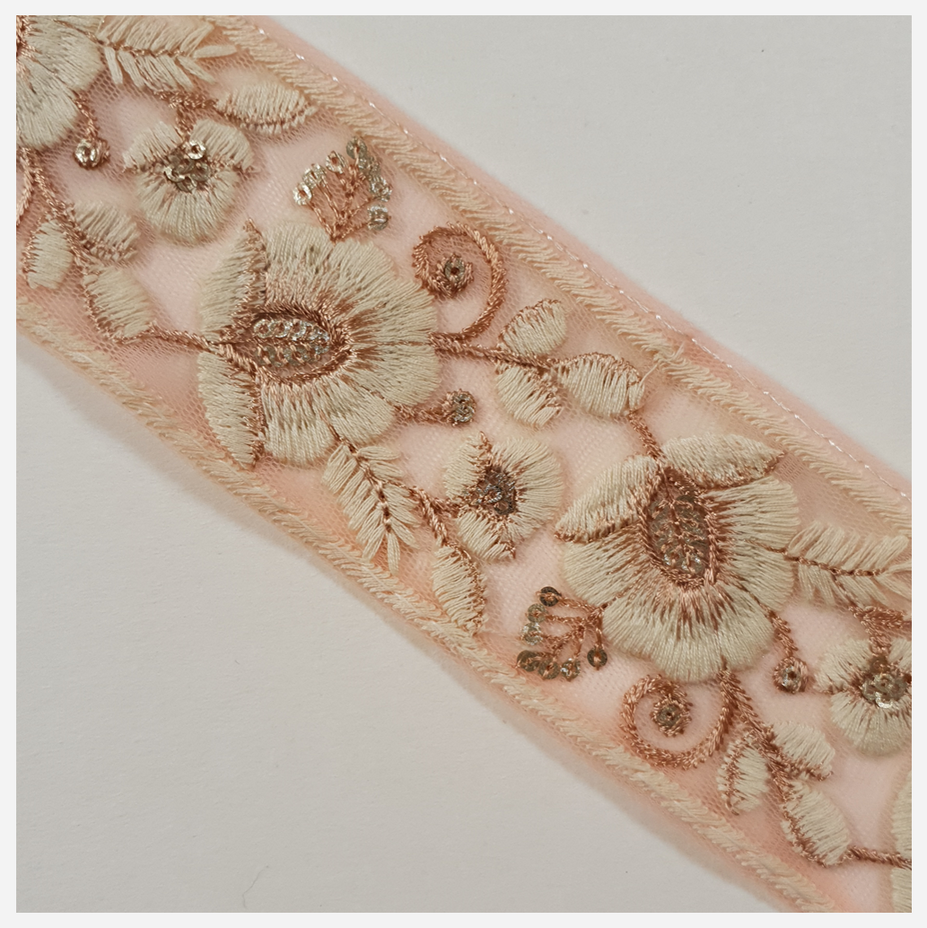 Embroidered Trim - ROLL - (ITR-1434)
