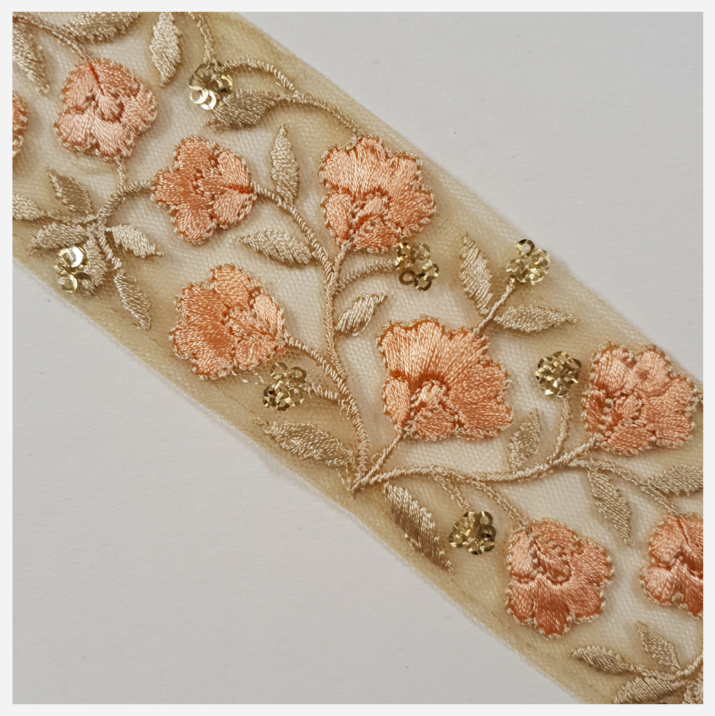 Embroidered Trim - 1 Meter - (ITR-1436)
