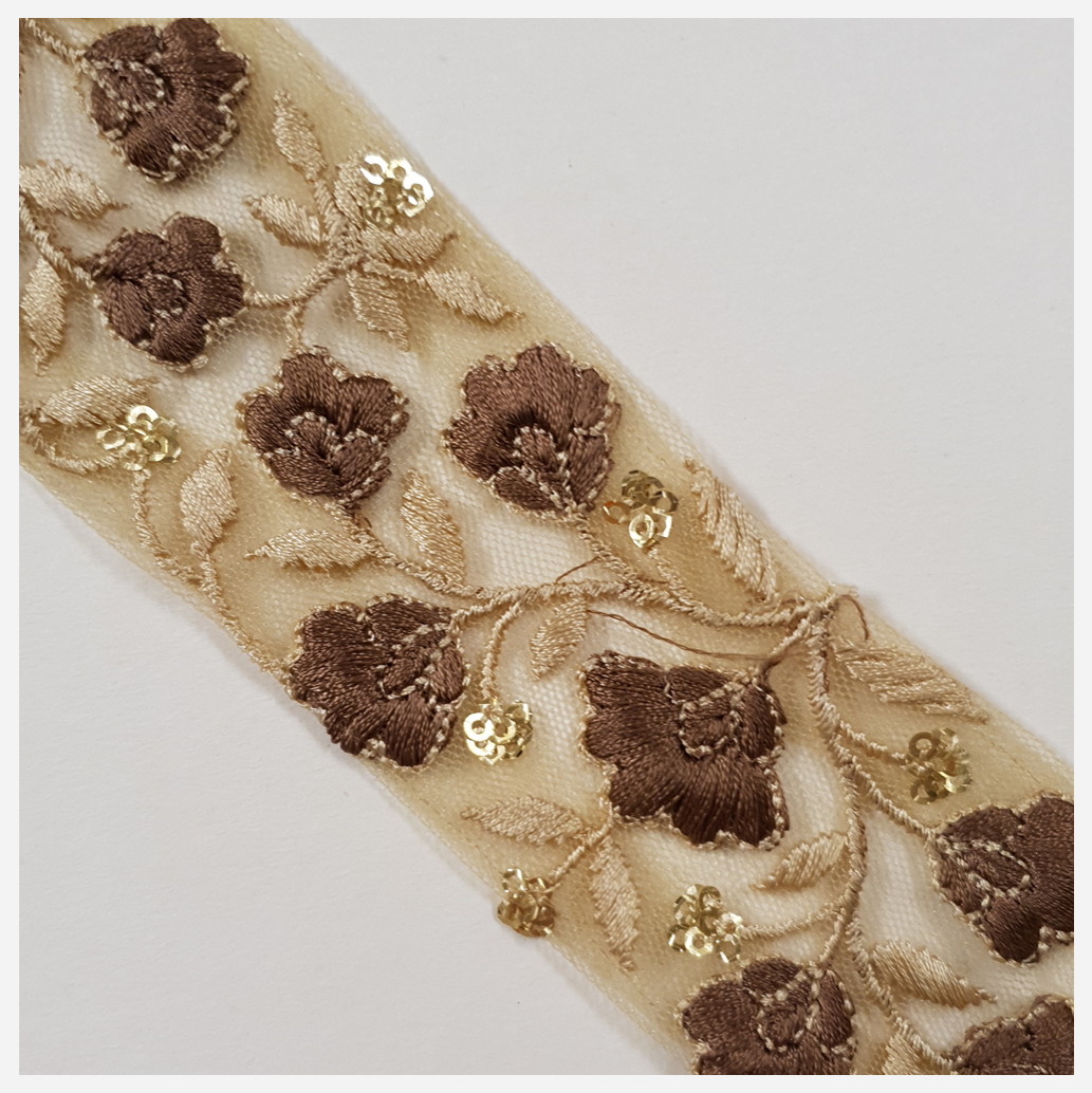 Embroidered Trim - 1 Meter - (ITR-1437)