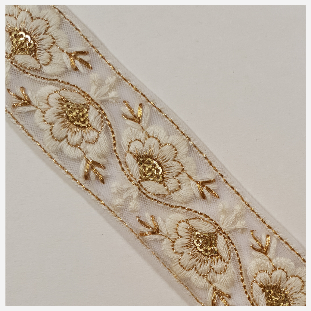 Embroidered Trim - 1 Meter - (ITR-1439)