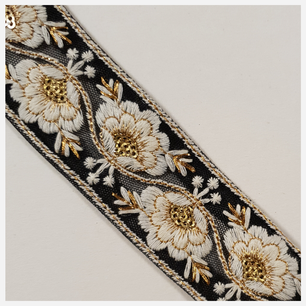 Embroidered Trim - 1 Meter - (ITR-1440)