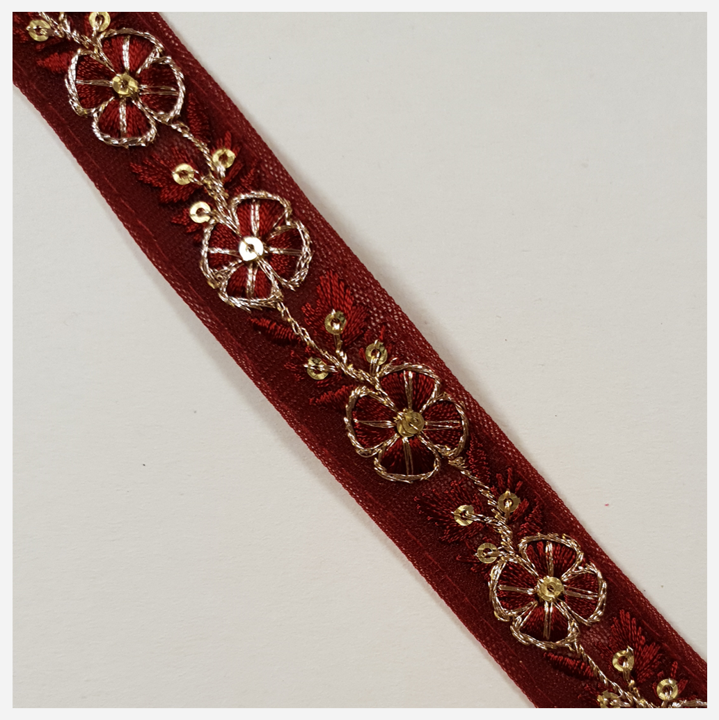 Embroidered Trim - ROLL - (ITR-1460)