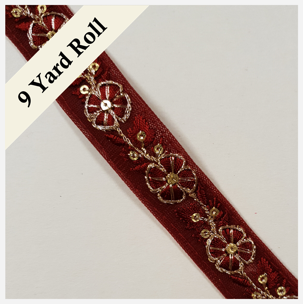 Embroidered Trim - ROLL - (ITR-1460)