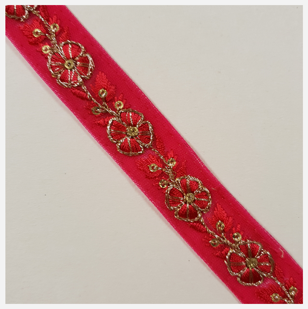 Embroidered Trim - 1 Meter - (ITR-1461)