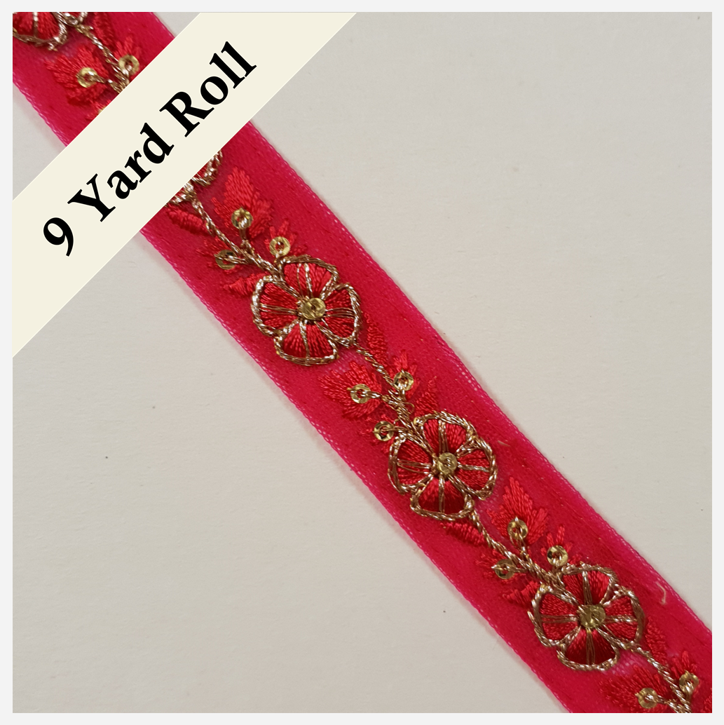 Embroidered Trim - ROLL - (ITR-1461)