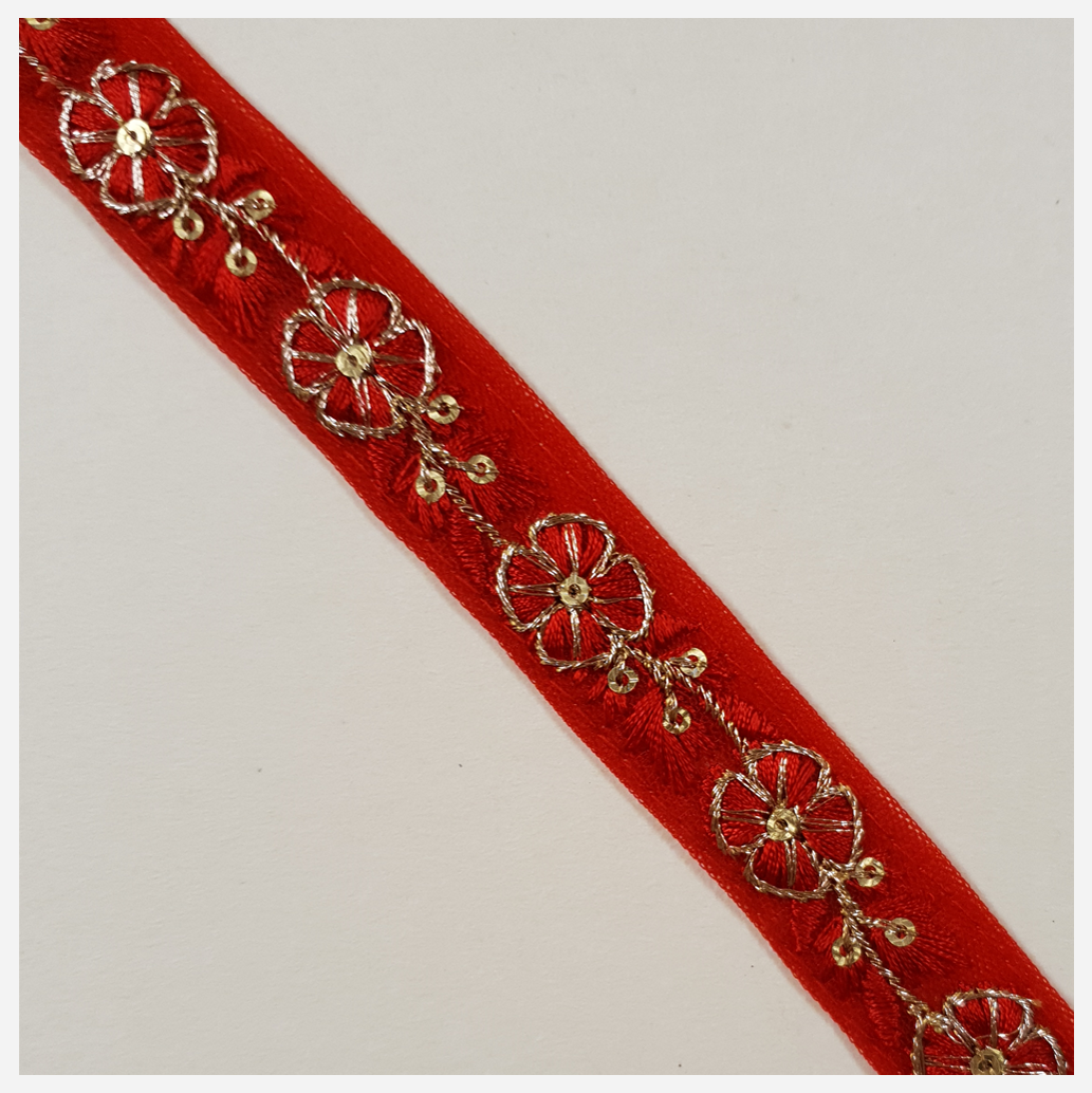Embroidered Trim - 1 Meter - (ITR-1462)