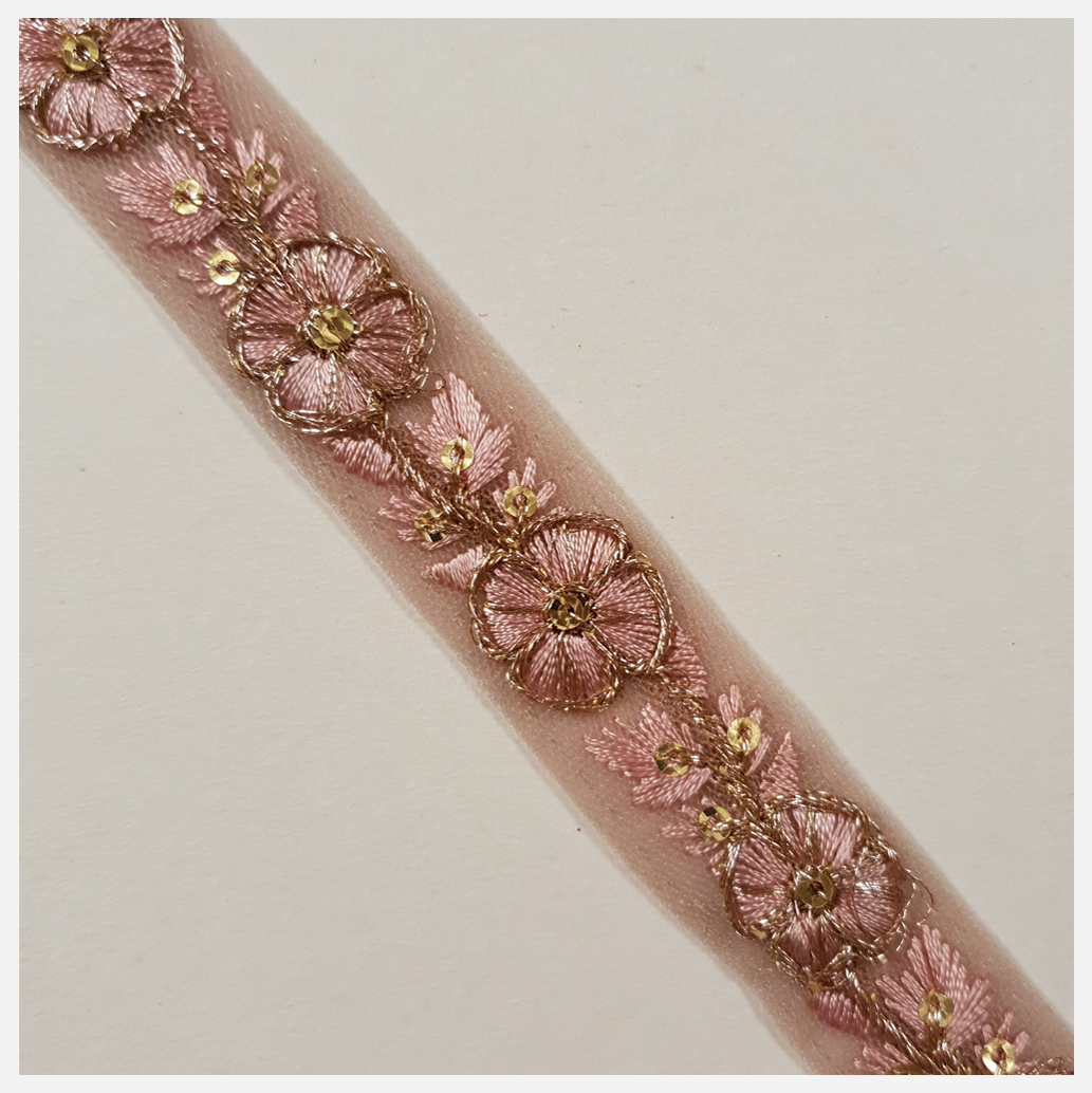 Embroidered Trim - ROLL - (ITR-1464)