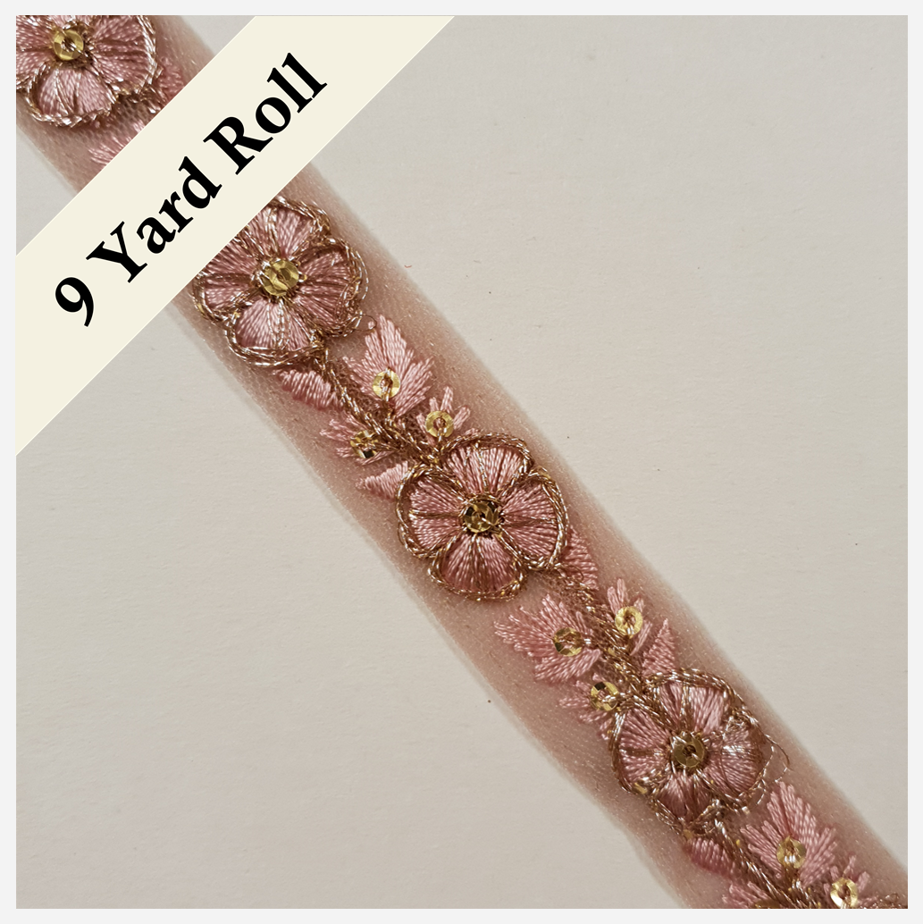 Embroidered Trim - ROLL - (ITR-1464)