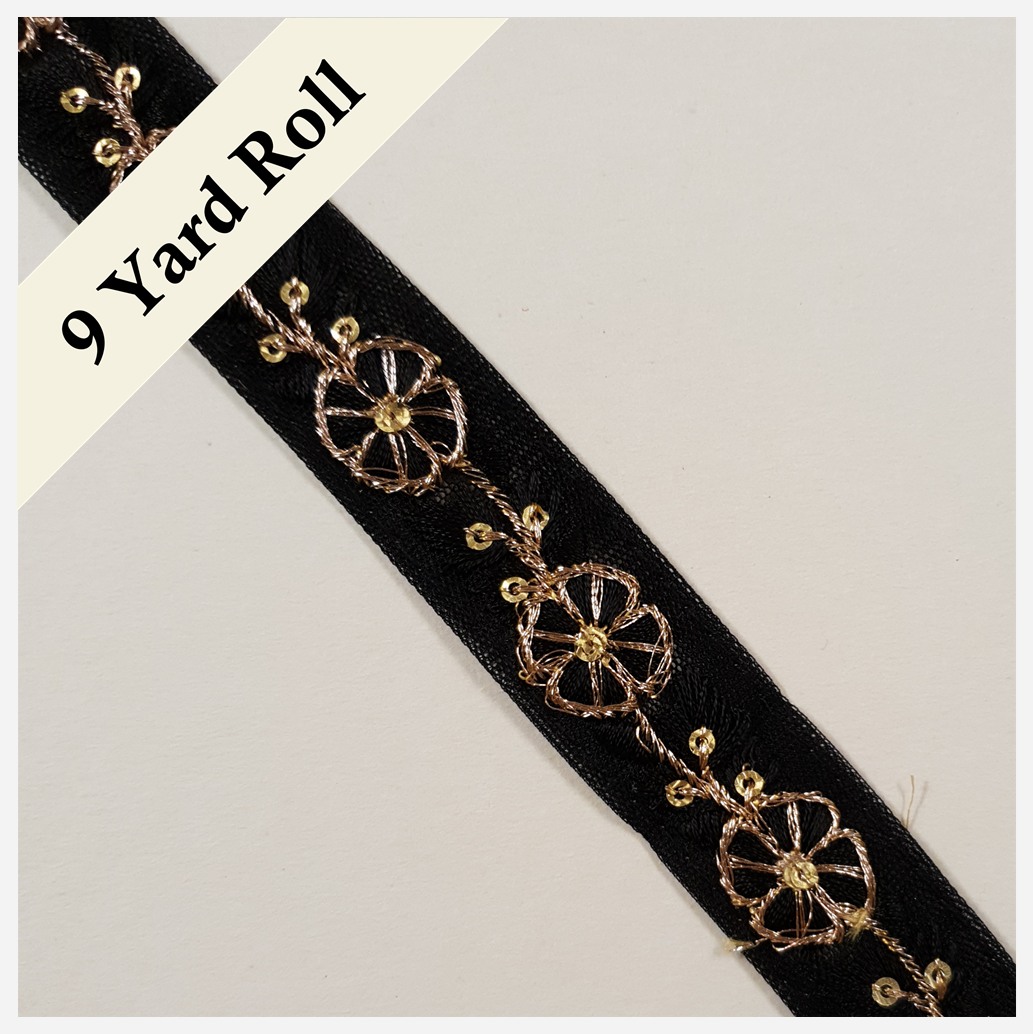 Embroidered Trim - ROLL - (ITR-1465)