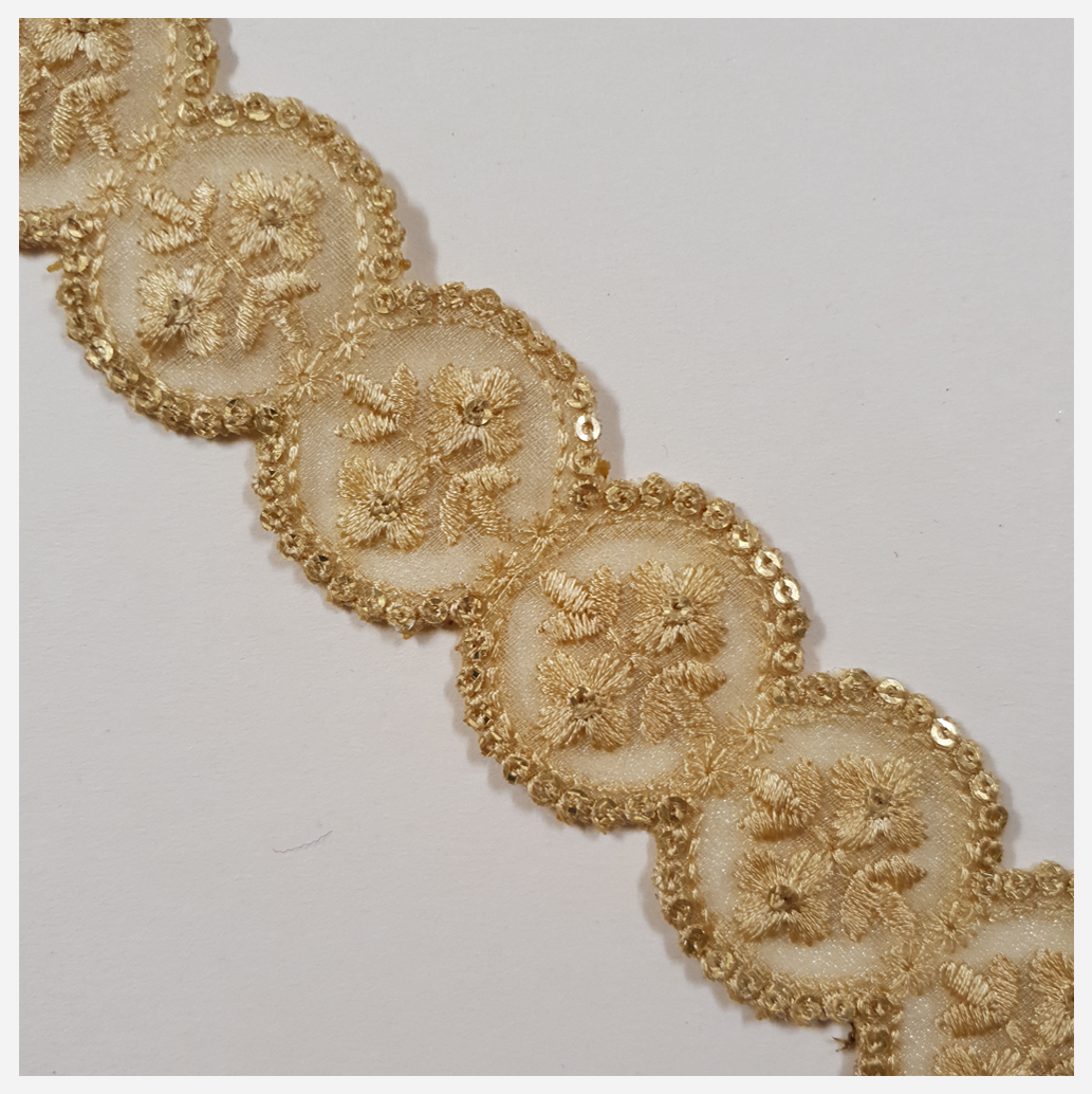 Embroidered Trim - 1 Meter - (ITR-1469)