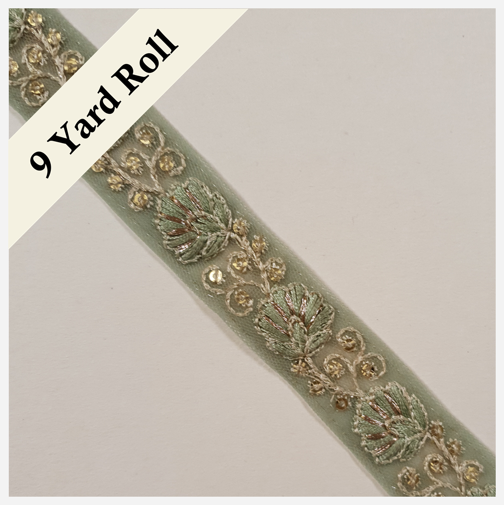 Embroidered Trim - ROLL - (ITR-1474)