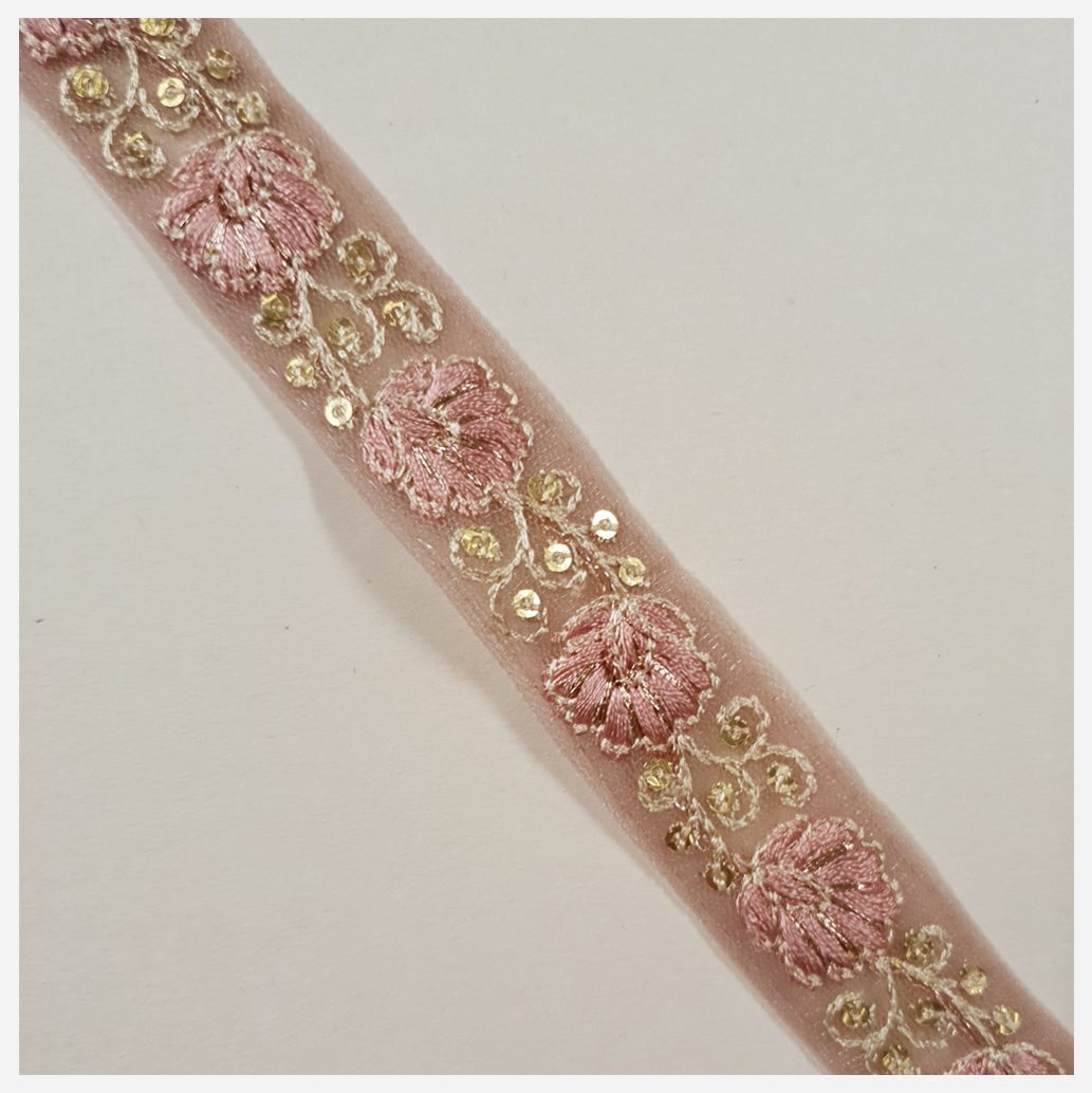 Embroidered Trim - 1 Meter - (ITR-1476)
