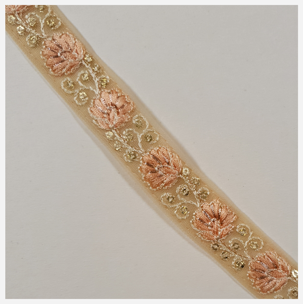 Embroidered Trim - 1 Meter - (ITR-1477)