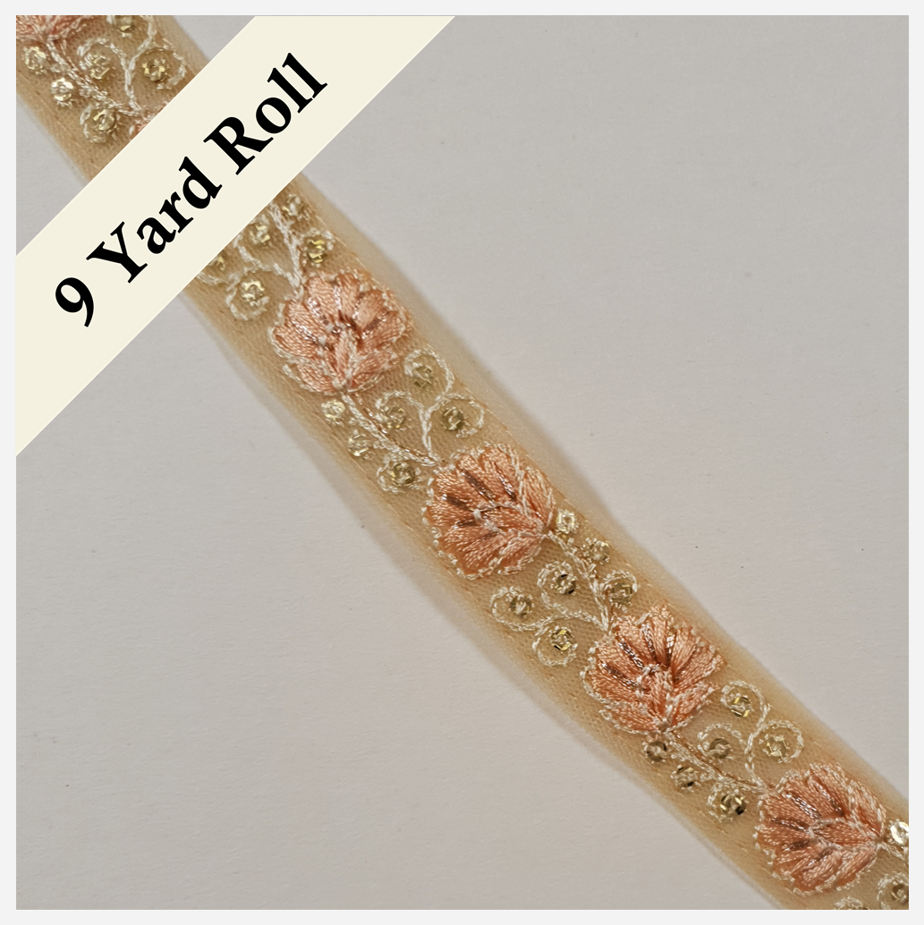 Embroidered Trim - ROLL - (ITR-1477)