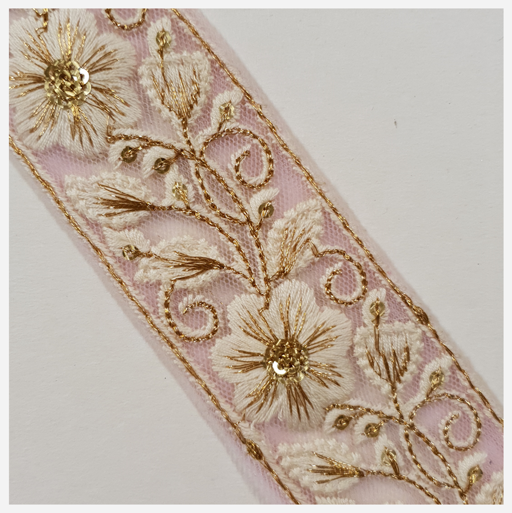 Embroidered Trim - ROLL - (ITR-1478)