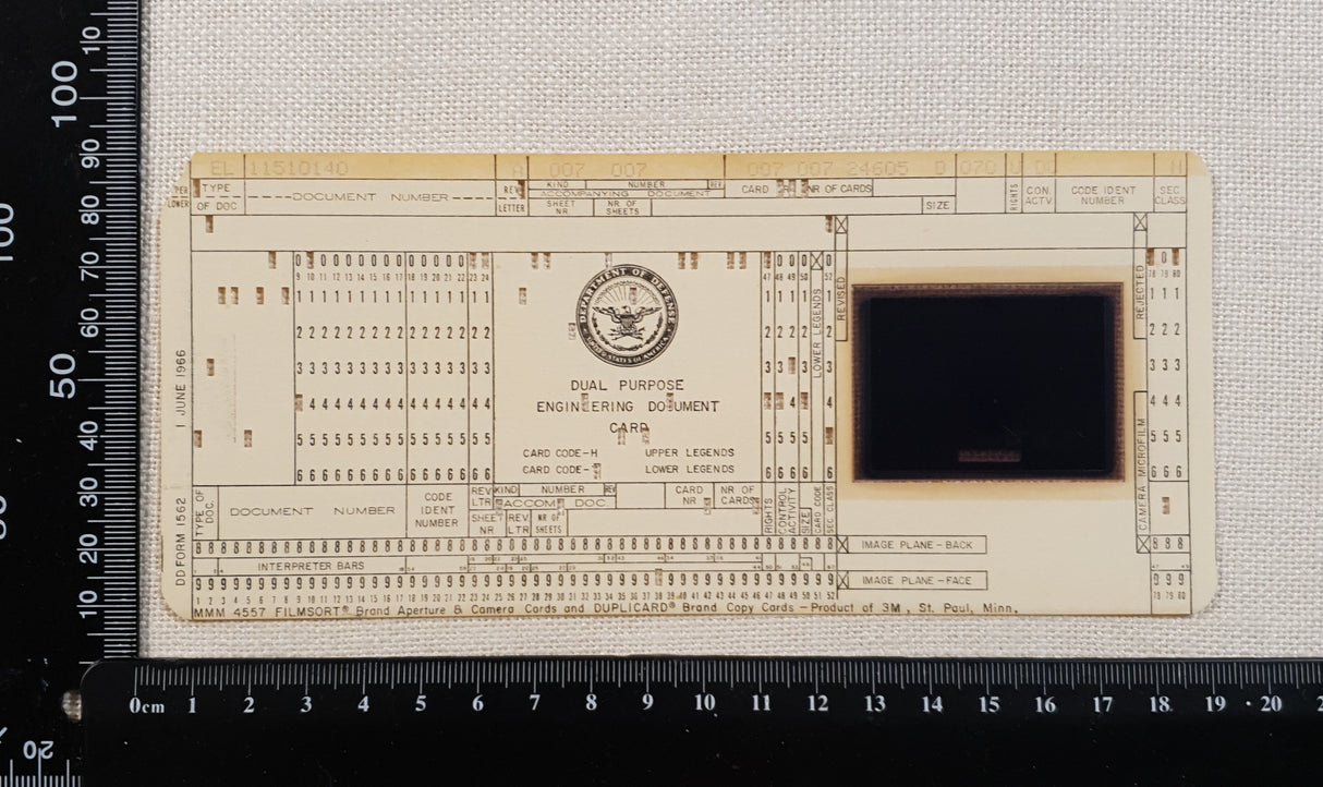 Vintage Microfilm Punch Cards - Set of 20