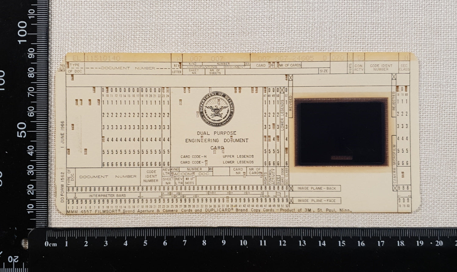 Vintage Microfilm Punch Cards - Set of 20