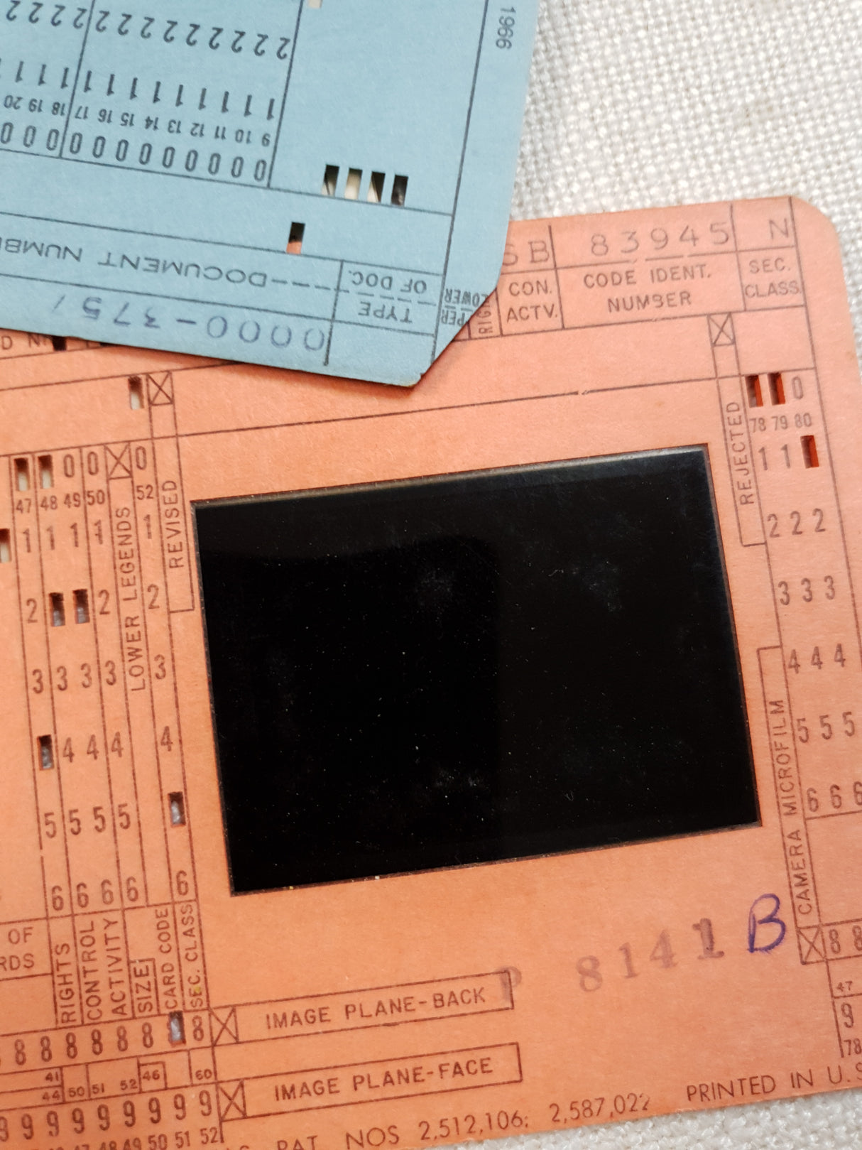 Vintage Microfilm Punch Cards - Set of 20
