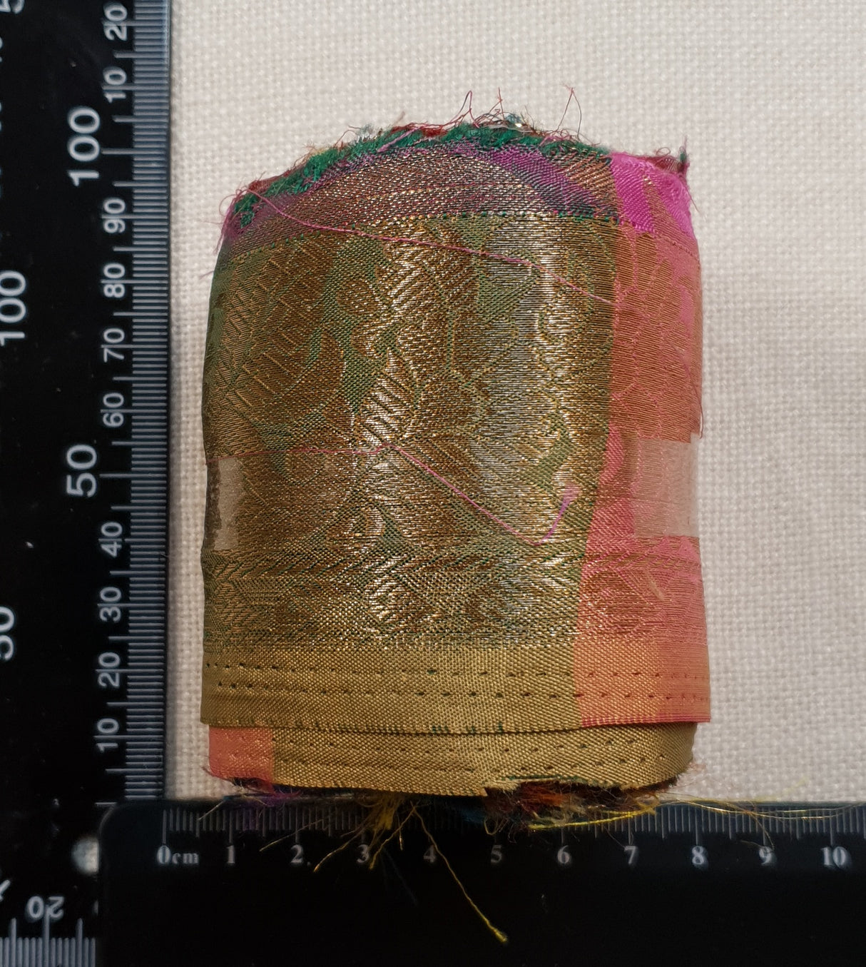 Reclaimed Sari Silk Ribbon - Metallic Border Rolls - 2023