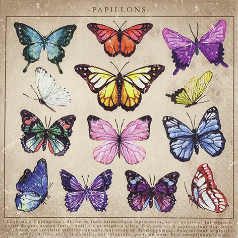 Decoupage Napkin - (DN-8828) - Papillons