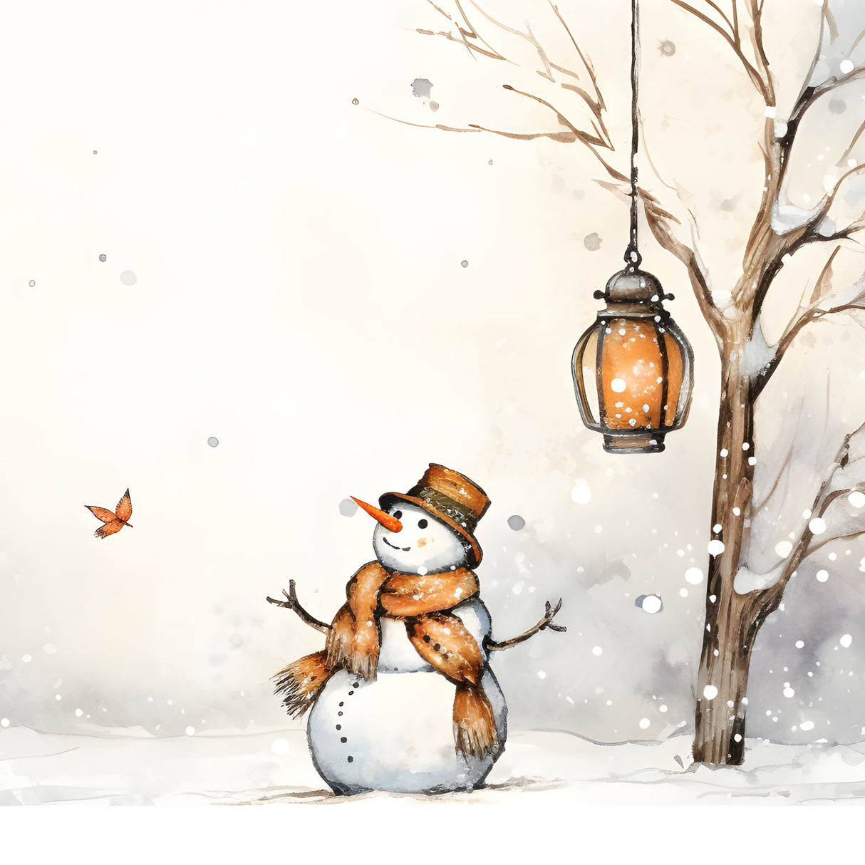 Decoupage Napkin - (DN-8902) - Cheerful Snowman