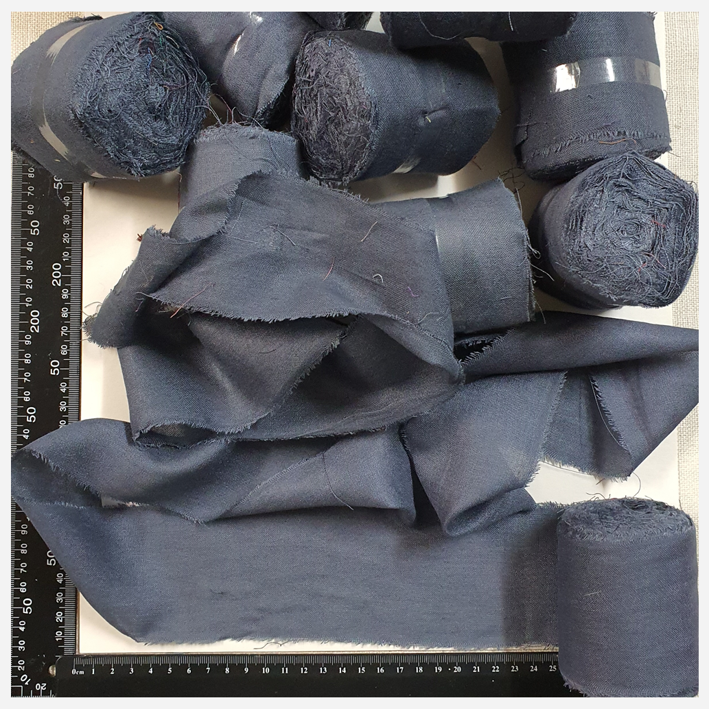 Reclaimed Sari Cotton Ribbon - Flat Rolls - Tempest