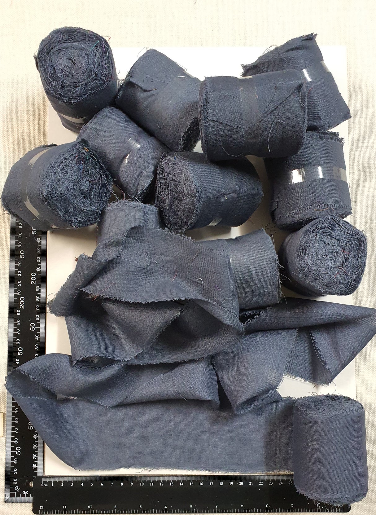 Reclaimed Sari Cotton Ribbon - Flat Rolls - Tempest