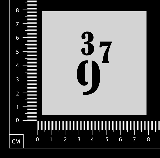 Number 379 - Stencil - 75mm x 75mm