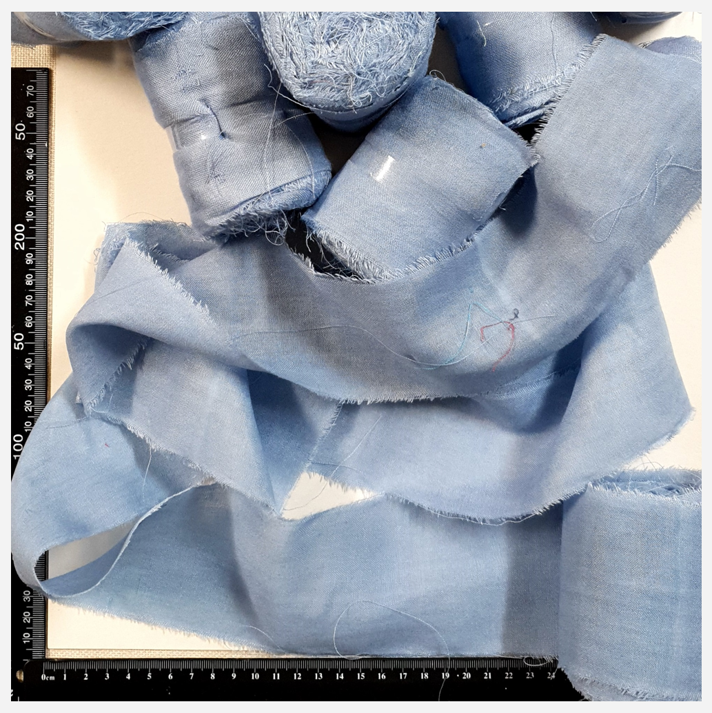 Reclaimed Sari Cotton Ribbon - Flat Rolls - Fractal