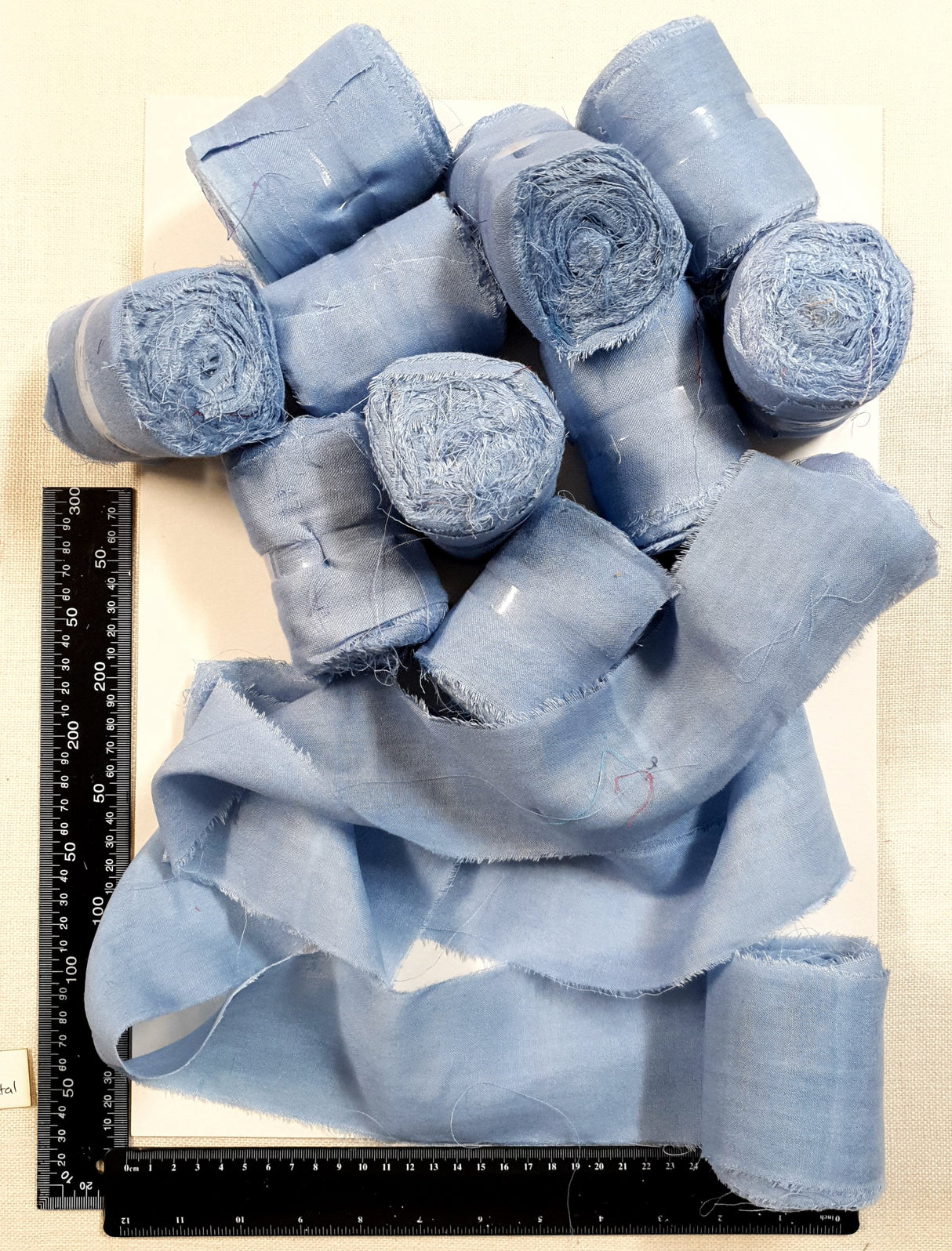 Reclaimed Sari Cotton Ribbon - Flat Rolls - Fractal