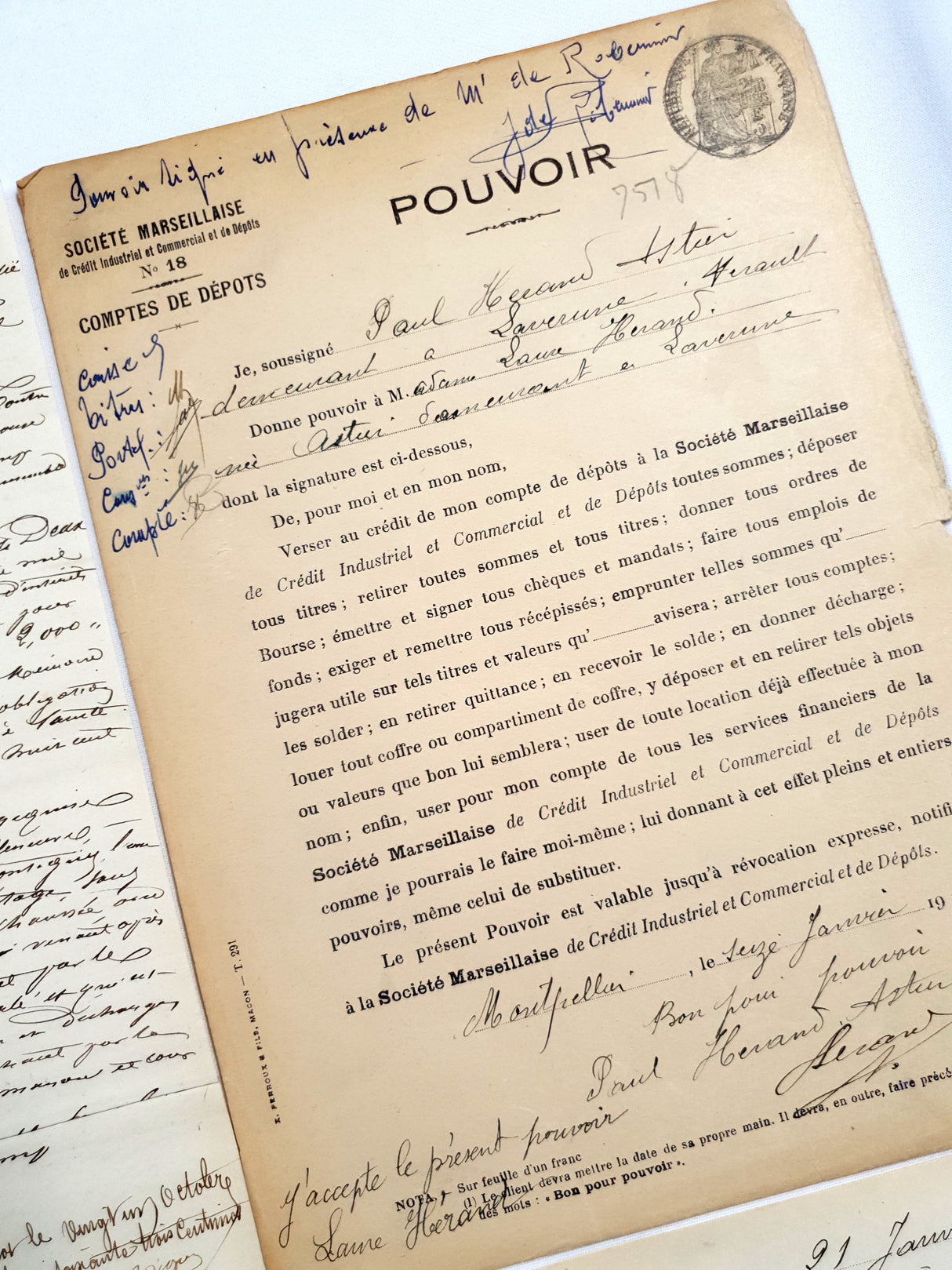 Authentic Antique French Ephemera Bundle - 7001 - Picked at Random