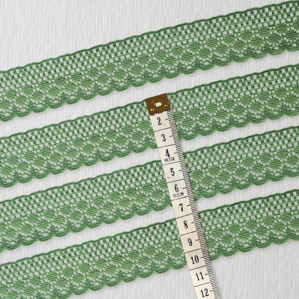 Lace Trim Pack - 7012 - Green - 5 Meter Pack