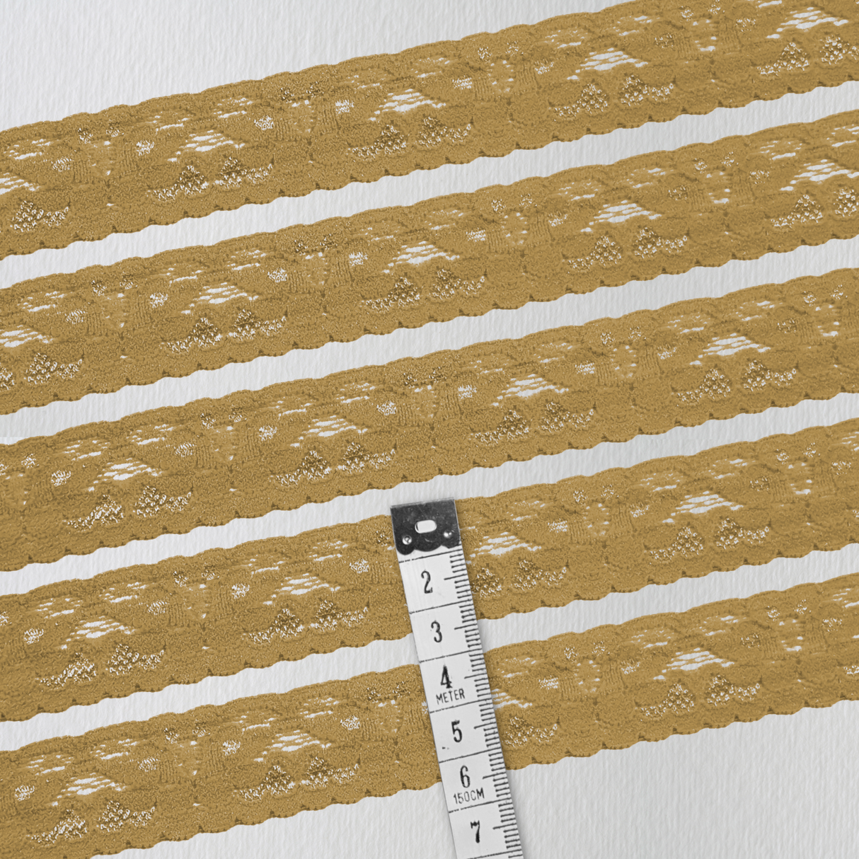 Lace Trim Pack - 7019 - Tan Brown - 5 Meter Pack - (Stretch)