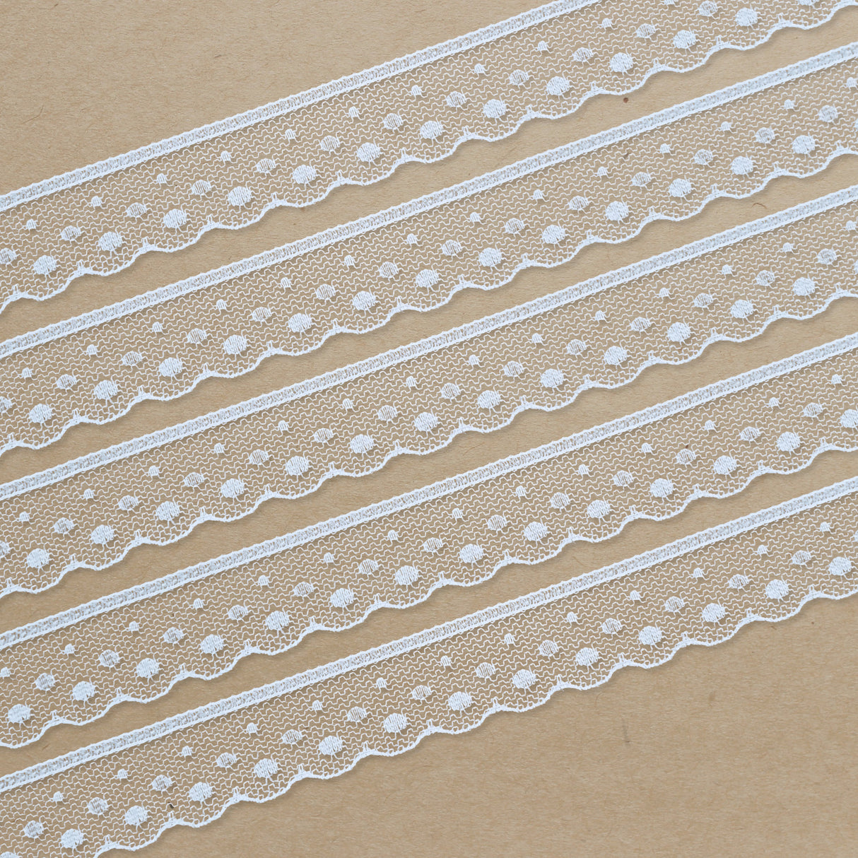 Lace Trim Pack - 7064 - White - 5 Meter Pack
