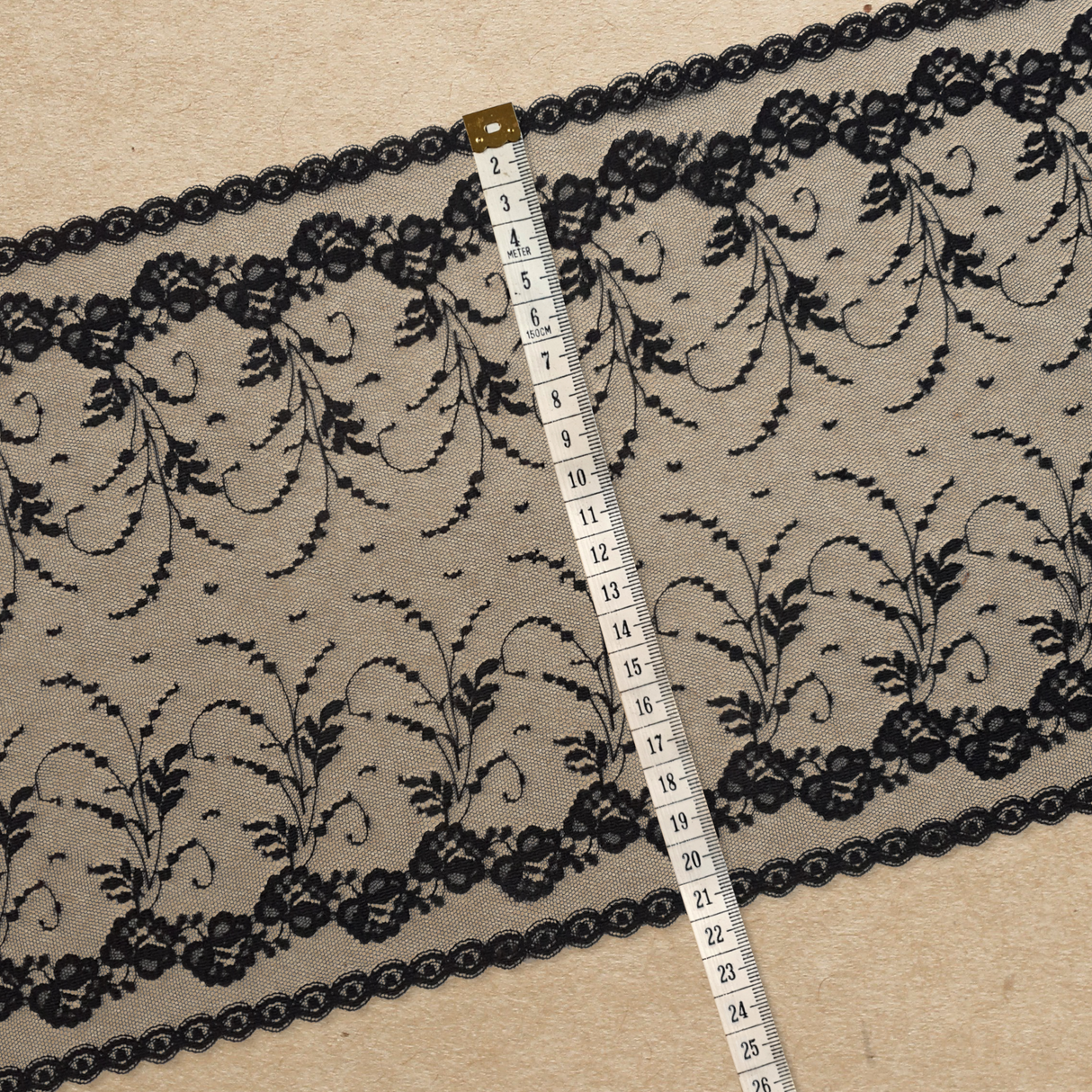 Lace Trim Pack - 7099 - Wide Black - 1 Meter