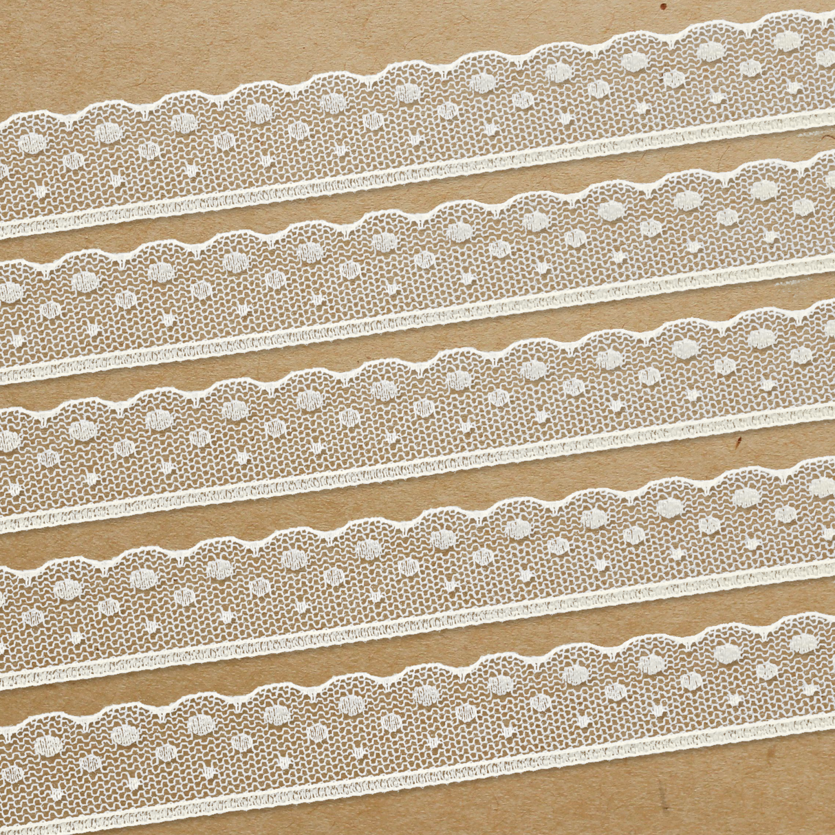 Lace Trim Pack - 7201 - Light Cream - 5 Meter Pack