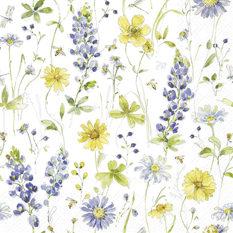 Decoupage Napkin - (DN-8003) - Lovely Blues Allover - Set of 5