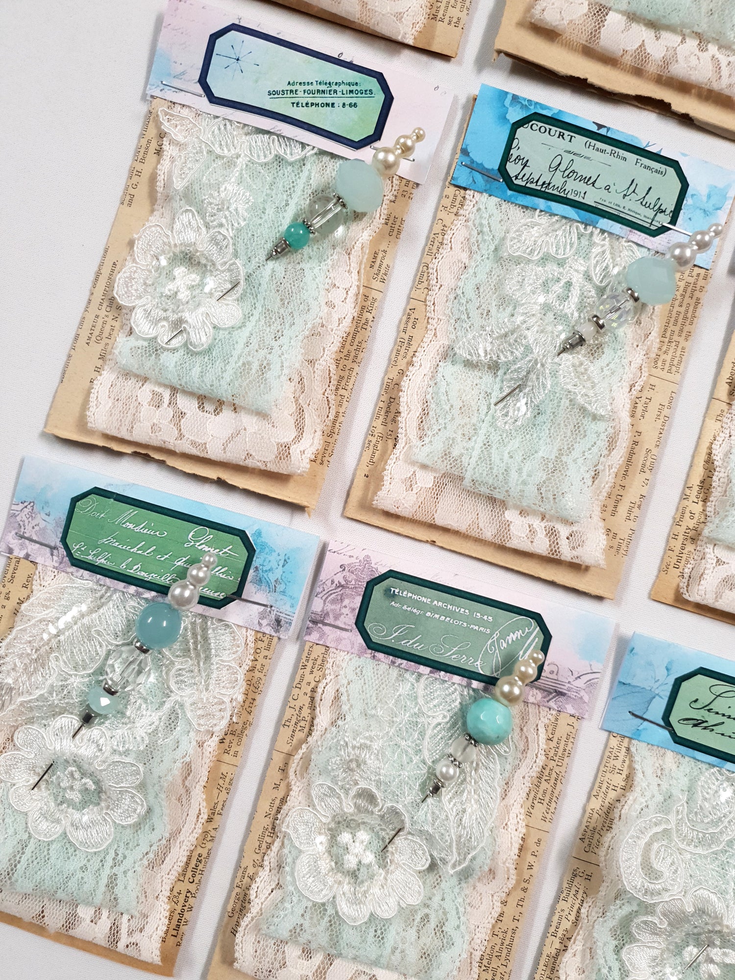 Lace Sampler With Fancy Pin - 8011