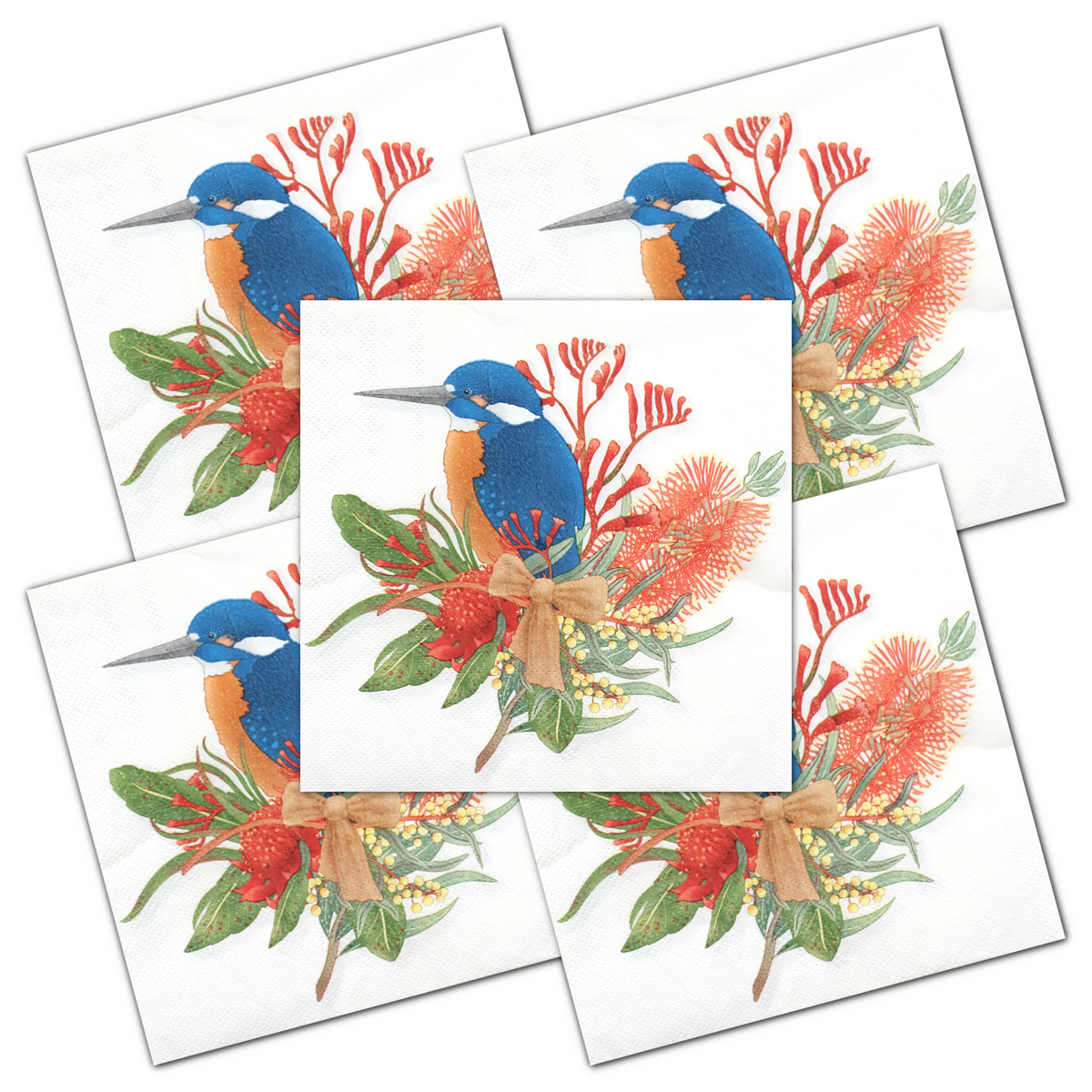 Decoupage Napkin - (DN-8012) - Bird - Set of 5