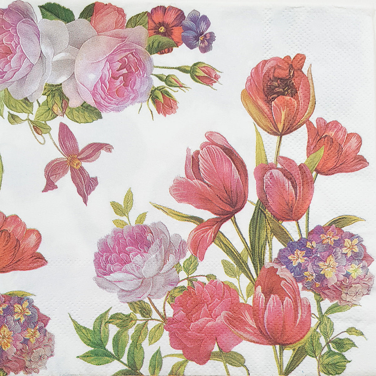 Decoupage Napkin - (DN-8017) - Flowers - Set of 5