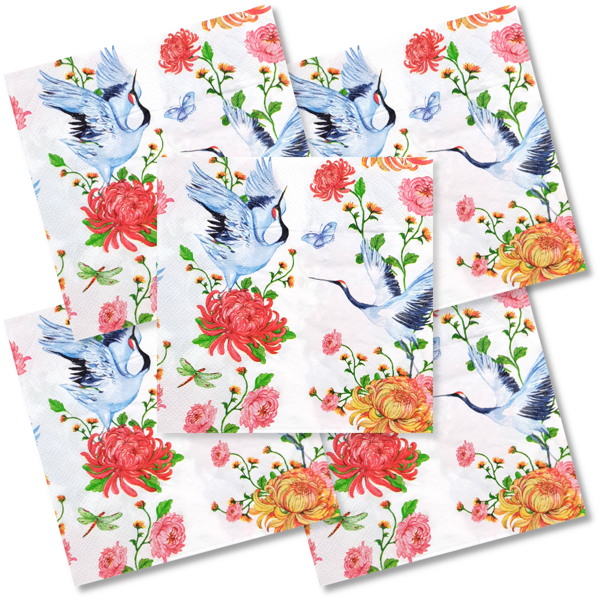 Decoupage Napkin - (DN-8021) - Spring Dance - Set of 5