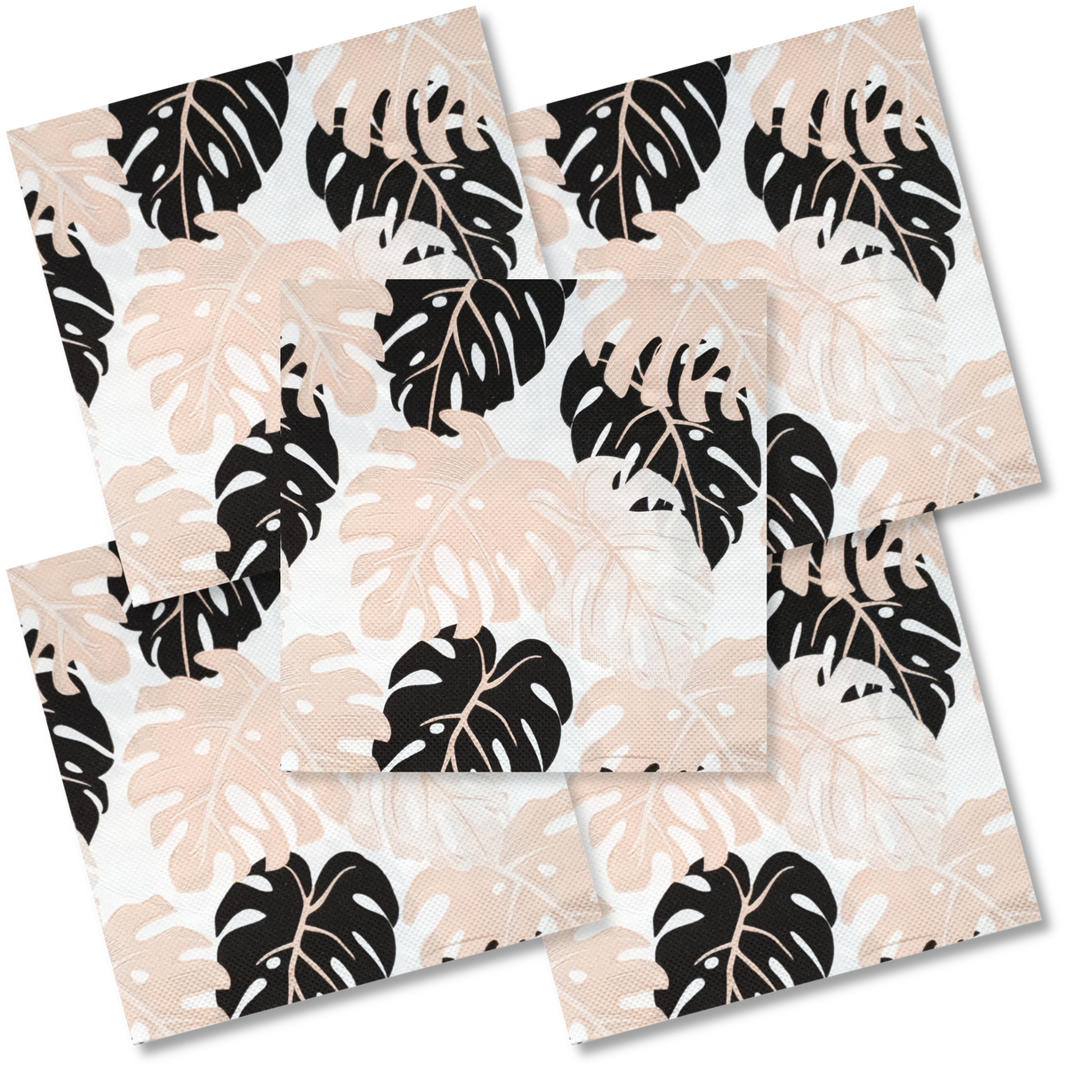 Decoupage Napkin - (DN-8024) - Monstera - Set of 5