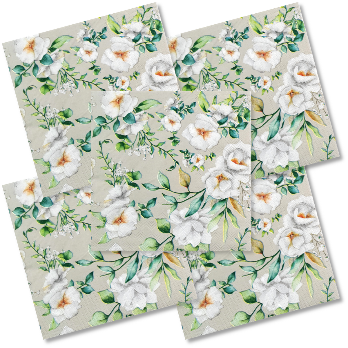 Decoupage Napkin - (DN-8027) - Flower Days - Set of 5