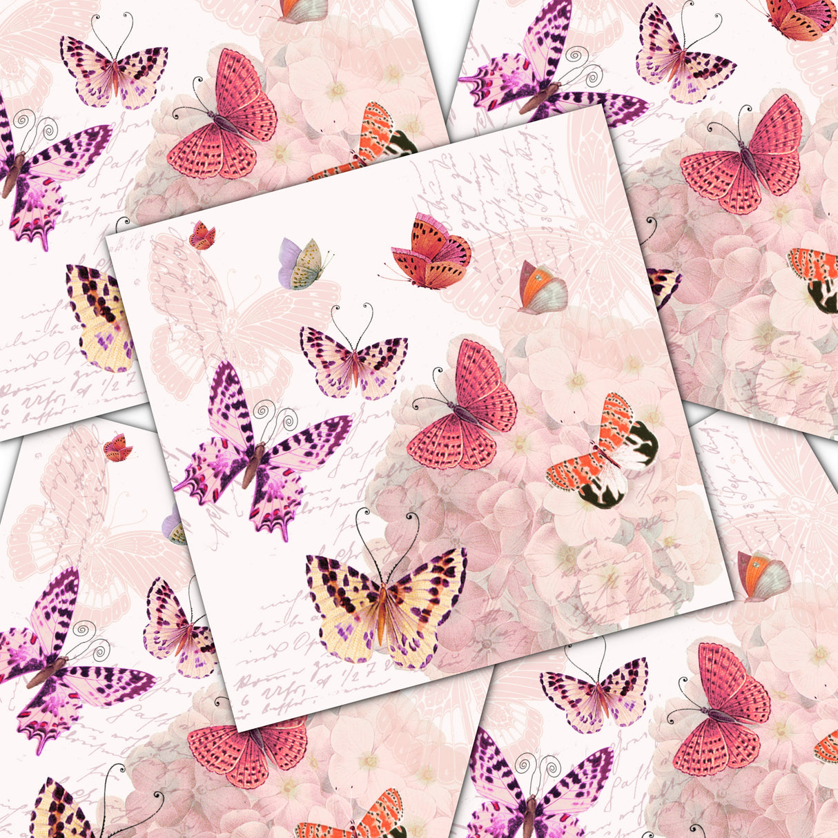 Decoupage Napkin - (DN-8038) - Atelier - Butterfly Romance - Set of 5