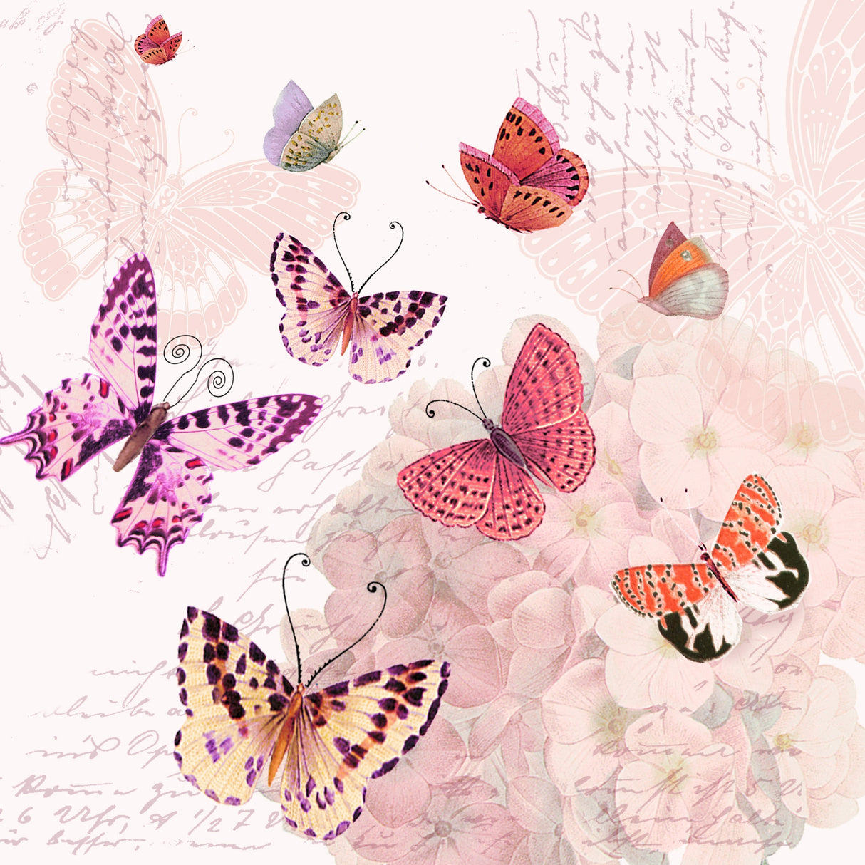 Decoupage Napkin - (DN-8038) - Atelier - Butterfly Romance - Set of 5