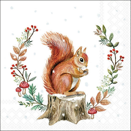 Decoupage Napkin - (DN-8043) - Storing for Winter - Set of 5