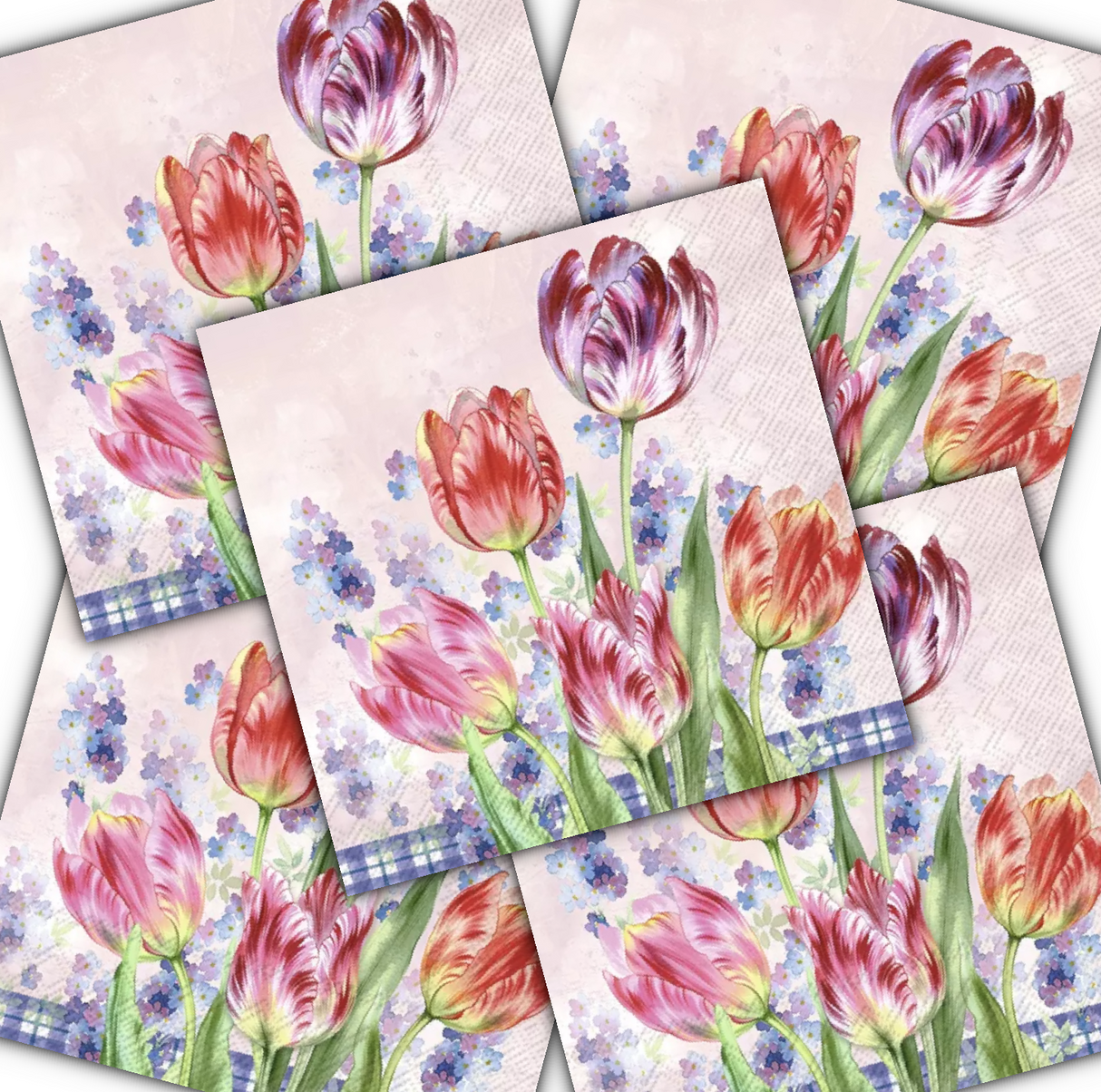 Decoupage Napkin - (DN-8047) - Tatjana - Rose - Set of 5