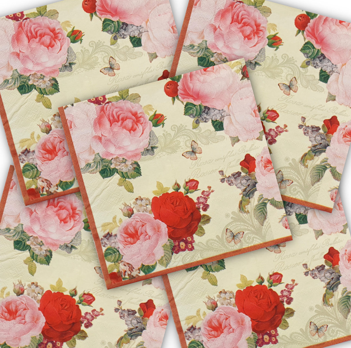 Decoupage Napkin - (DN-8062) - Flowerful - Set of 5