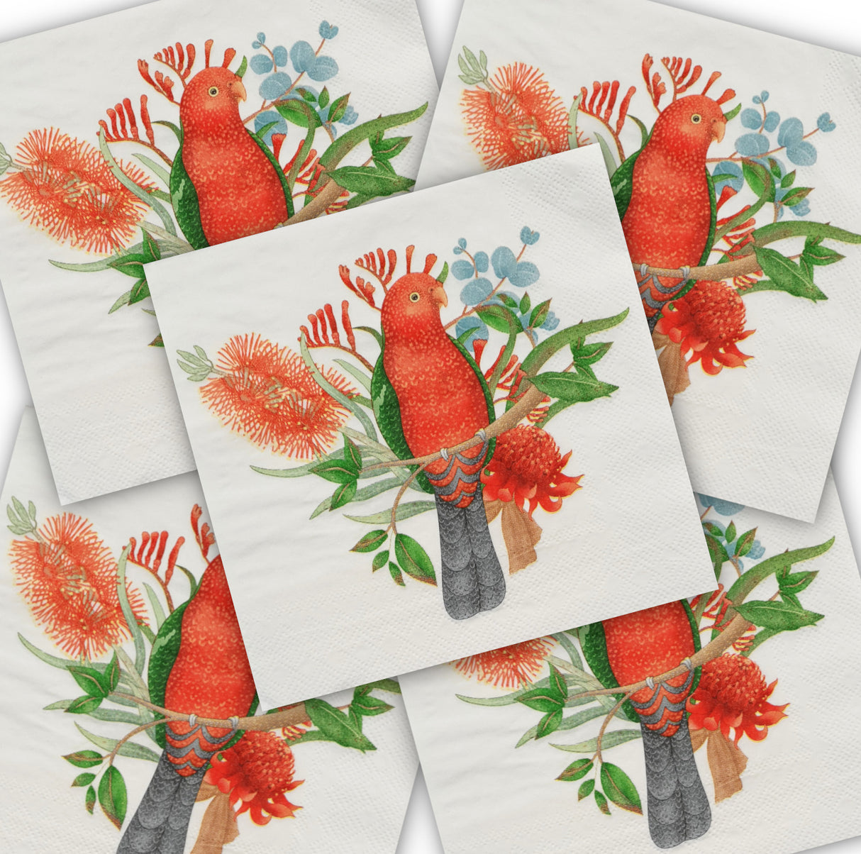 Decoupage Napkin - (DN-8070) - King-Parrot - Set of 5